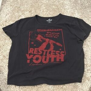 Hollister black graphic top